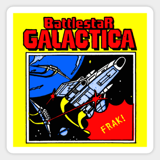 Battlestar Galactica Retro Comics Sticker Magnet